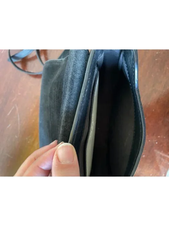 Rag & Bone Mini Flight Black Leather Crossbody Saddle Bag Boho Travel - Picture 9 of 14